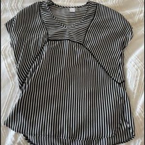 Women’s Black and White Stripe Beach Cover-up Size Small